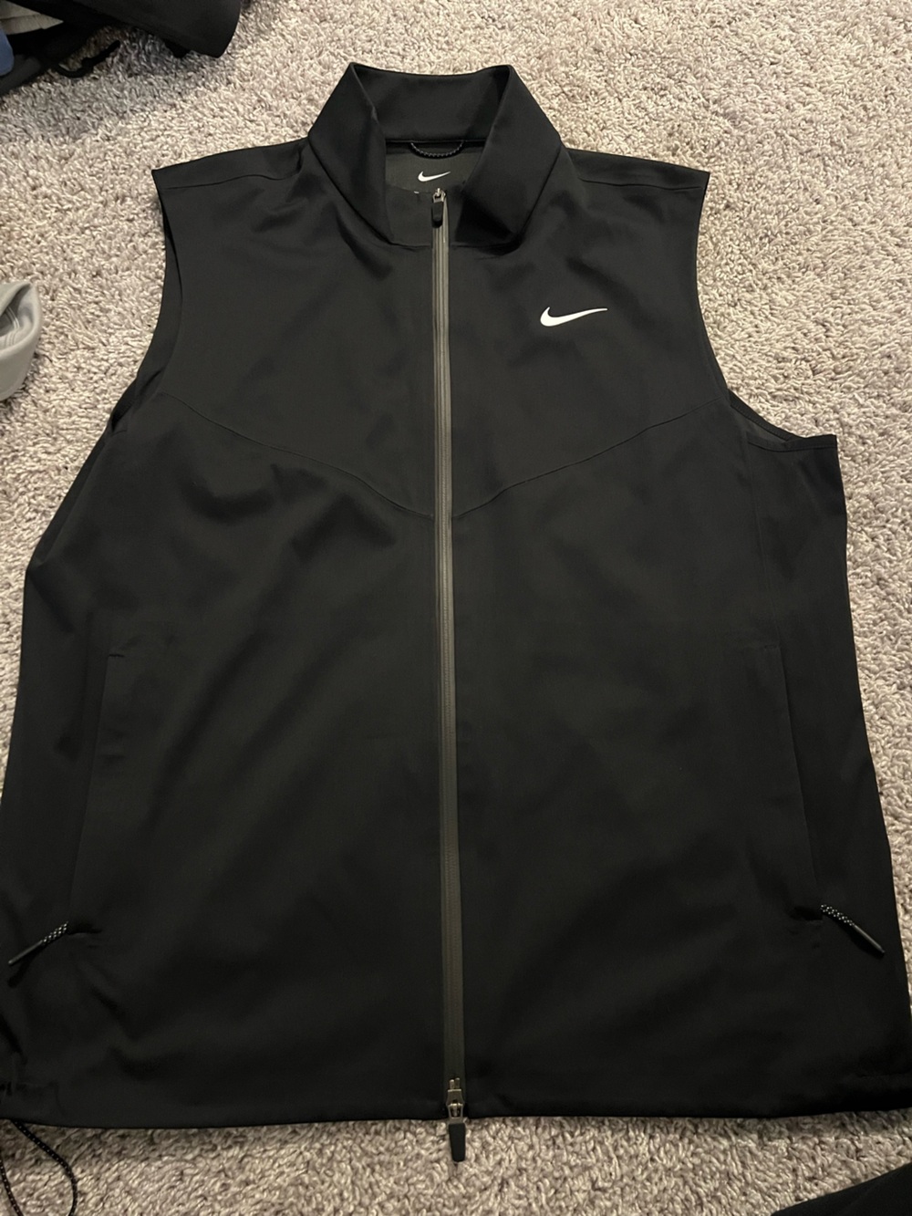 Nike Black Full-Zip Athletic Vest